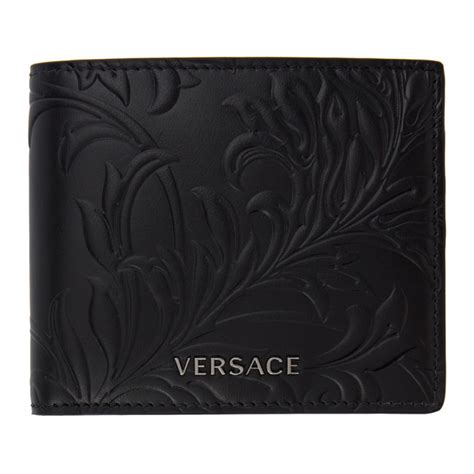 versace icon leather bifold wallet|Versace wallet case.